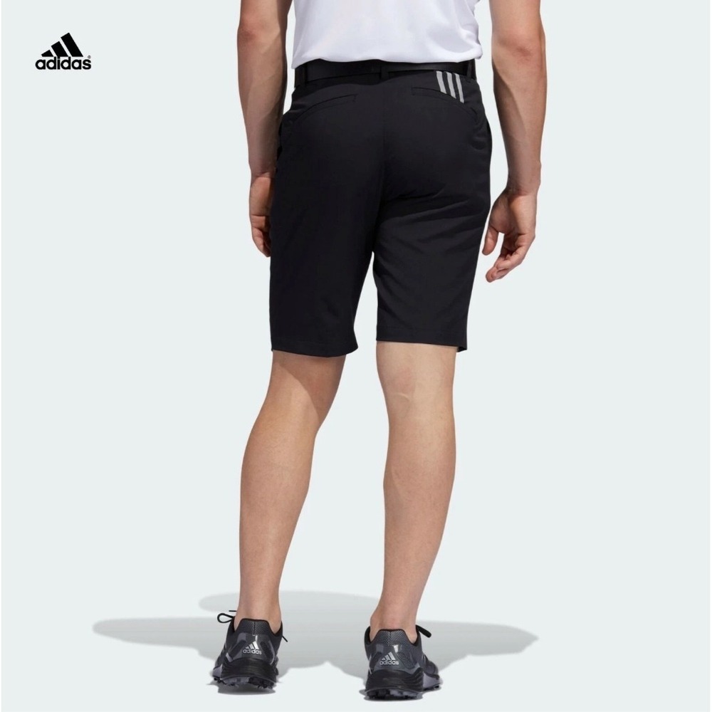 Adidas Mens Golf Shorts Black 3-Stripe Performance Size 42 NEW - Picture 2 of 10